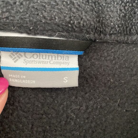 Columbia Men’s Black & Gray Full Zip Fleece Jacket Size Small EUC - Picture 9 of 12